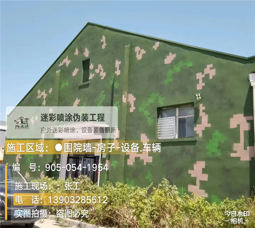 河北外墙数码迷彩漆施工报价清单(100㎡标准墙面测算)